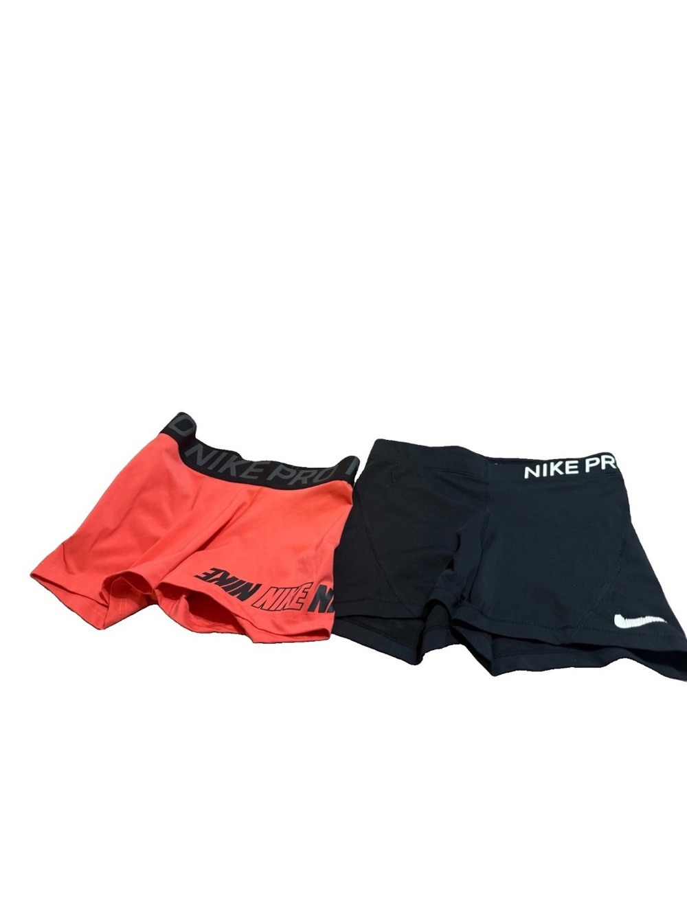Nike Pro Dri Fit 2 Pairs Of Women’s Pink/Black Compression Shorts! Medium 26x3